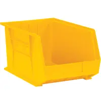 Plastic Stack & Hang Bin Boxes, 5 3/8" x 4 1/8" x 3", Yellow, 24/Case