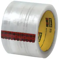 3M™ 373 Carton Sealing Tape, 2.5 Mil, 3" x 55 yds., Clear, 6/Case