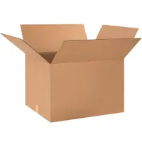 Corrugated Boxes, 24" x 20" x 16", Kraft, 10/Bundle; 120/Skid