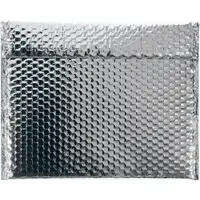 Glamour Bubble Mailers, 13 3/4" x 11", Silver, 48/Case