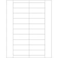 Plastic Label Holder Insert Cards, 1" x 3", White, 1000/Case