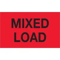 Tape Logic® Labels, "Mixed Load", Fluorescent Red, 500/Roll