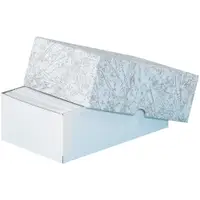 Stationery Set-Up Cartons, 6" x 3 1/2" x 2", Gray Leatherette, 100/Case