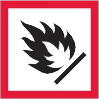 Tape Logic® Pictogram Labels, Flame, 1" x 1", 1" x 1", Black/Red/White, 500/Roll