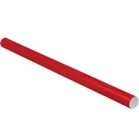 Mailing Tubes with Caps, 2" x 36", Red, 50/Case
