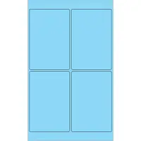 Tape Logic® Rectangle Laser Labels, 4" x 6", Pastel Blue, 400/Case