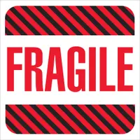 Tape Logic® Labels, "Fragile", 4" x 4", Red/White/Black, 500/Roll