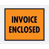 Tape Logic® "Invoice Enclosed" Envelopes, 7" x 5 1/2", Orange, 1000/Case