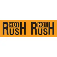 Tape Logic® Labels, "Hot Rush", 3" x 10", Fluorescent Orange, 500/Roll