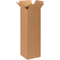Tall Corrugated Boxes, 15" x 15" x 48", Kraft, 10/Bundle; 120/Skid