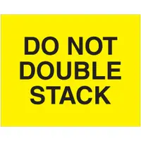Tape Logic® Labels, "Do Not Double Stack", 8 x 10", Fluorescent Yellow, 250/Roll