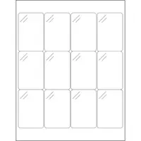 2 x 3 Pure Clear Rectangle Laser Labels 100 SHEETS
