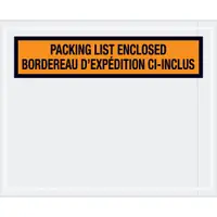 Tape Logic® Bilingual Packing List Envelopes, 4 1/2" x 5 1/2", Orange, 1000/Case