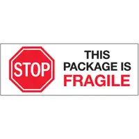 Tape Logic® Labels, "Stop - This Package is Fragile", 3" x 8", 250/Roll