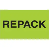 Tape Logic® Labels, "Repack", 3" x 5", Fluorescent Green, 500/Roll