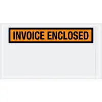 Tape Logic® "Invoice Enclosed" Envelopes, 5 1/2" x 10", Orange, 1000/Case
