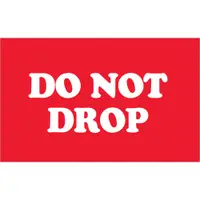 Tape Logic® Labels, "Do Not Drop", 3" x 5", Red/White, 500/Roll