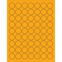 Tape Logic® Circle Laser Labels, 1", Fluorescent Orange, 6300/Case