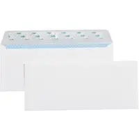 Self-Seal Business Envelopes with Security Tint, #10 Plain, 4 1/8" x 9 1/2", White, 2500/Case