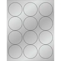 Tape Logic® Foil Circle Laser Labels, 2 1/2", Silver, 1200/Case