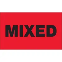 Tape Logic® Labels, "Mixed", Fluorescent Red, 500/Roll