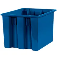 Stack & Nest Containers, 17" x 14 1/2" x 12 7/8", Blue, 6/Case