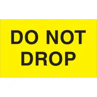 Tape Logic® Labels, "Do Not Drop", 3" x 5", Fluorescent Yellow, 500/Roll
