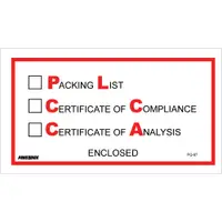 Tape Logic® "Packing List/Cert of Compliance/Cert. of Analysis Enclosed" Envelopes, 5 1/2" x 10", Red/Black, 1000/Case