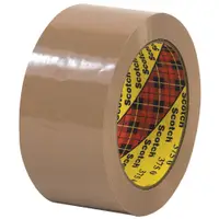 3M™ 375 Carton Sealing Tape, 3.1 Mil, 2" x 55 yds., Tan, 36/Case