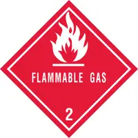 Tape Logic® Labels, "Flammable Gas - 2", 4" x 4", Red/White, 500/Roll