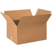 Corrugated Boxes, 23" x 17" x 12", Kraft, 10/Bundle; 120/Skid