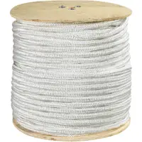 Double Braided Nylon Rope, 14,500 lb, 3/4", White, 600'/Case