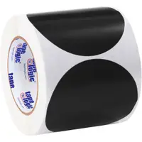 Tape Logic® Inventory Circle Labels, 4", Black, 500/Roll