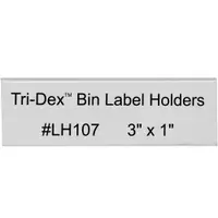 Tri-Dex™ Bin Label Holders, 3" x 1", Clear, 25/Case