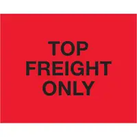 Tape Logic® Labels, "Top Load Freight Only", 8" x 10", Fluorescent Red, 250/Roll