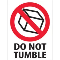 Tape Logic® Labels, "Do Not Tumble", 3" x 4", Red/White/Black, 500/Roll