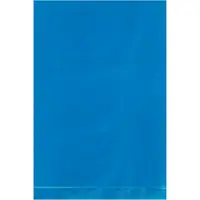 Flat 2 Mil Poly Bags, 4" x 6", Blue, 1000/Case