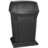 Rubbermaid® Ranger® Trash Can, 45 Gallon, 2-Way, Black, 1/Each