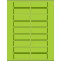 Tape Logic® Rectangle Laser Labels, 3" x 1", Fluorescent Green, 2000/Case