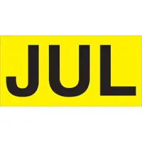 Tape Logic® Months of the Year Labels, "JUL", 3" x 6", Fluorescent Yellow, 500/Roll