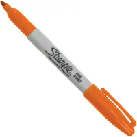 Sharpie® Fine Point Permanent Markers, Orange, 12/Case