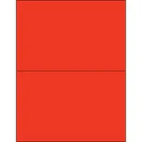 8 1/2 x 5 1/2" Red Rectangle Laser Labels 100 SHEETS