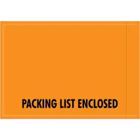 Tape Logic® Mil-Spec "Packing List Enclosed" Envelopes, 4 1/2" x 6", Orange, 1000/Case