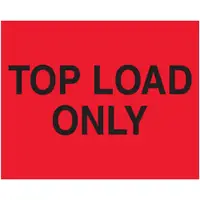 Tape Logic® Labels, "Top Load Only", 8 x 10", Fluorescent Red, 250/Roll