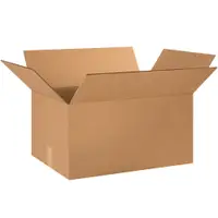 Double Wall Boxes, 24" x 16" x 12", Kraft, 10/Bundle; 90/Skid