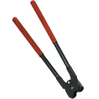 Double Notch Steel Strapping Sealer, 5/8", Black/Red, 1/Case