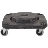 Brute® Square Dolly, 17" x 17" x 6", Black, 1/Each