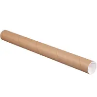 Mailing Tubes with Caps, 2" x 12", Kraft, 50/Case