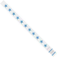 Tyvek® Wristbands, 3/4" x 10", Blue Stars, 500/Case