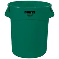 Rubbermaid® Brute® Trash Can, 20 Gallon, 23" x 19", Green, 1/Each